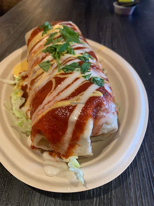 Heavenly, huge wet burrito  at Doomie's NextMex - Vine in Hollywood