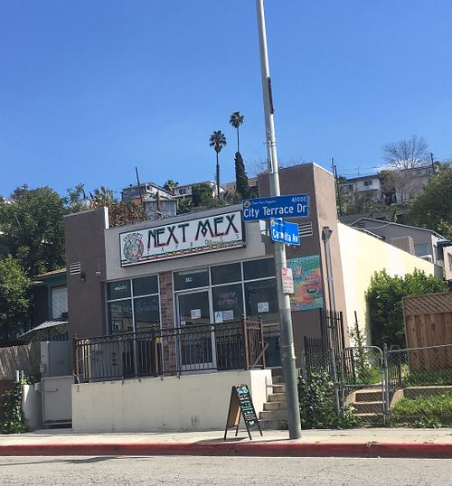 Parking across the street or on “Service Street,” an alley behind. at Doomie's NextMex - Vine in Hollywood