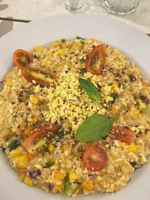 Risotto with vegan egg  at Buenos Aires Verde - Belgrano in Buenos Aires