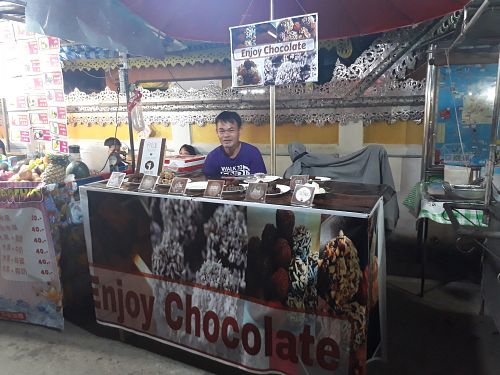 The stall at Enjoy Chocolate - Food Cart in Pai