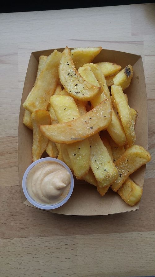 Chips and vegan cheese  at Krishna Food - Kelburn Campus in Wellington