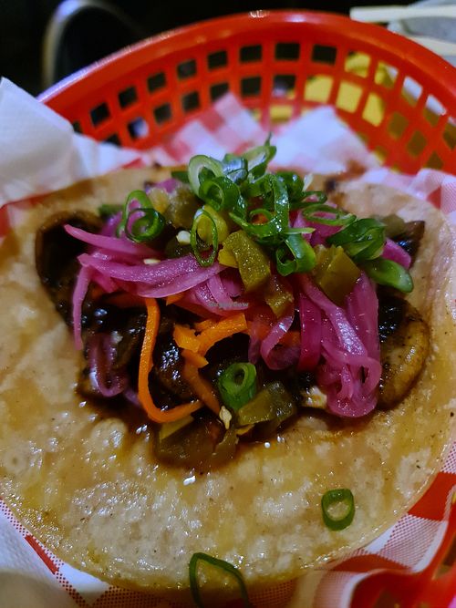 Mushroom taco at Paco's Tacos in Ringwood