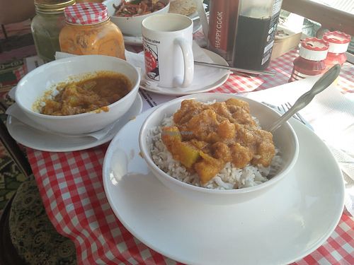 Pumpkin curry  at The Laughing Buddha Cafe in Pushkar