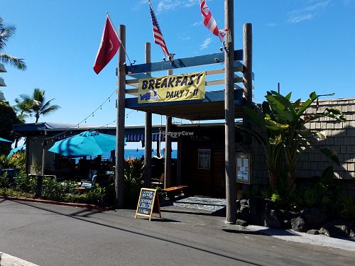 Outside at Huggo's in Kailua Kona