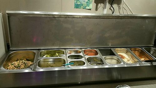 salad bar at Resbite Cafe in Bristol