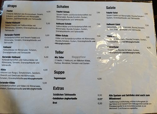 Menu Recto at Flop Cafe in Berlin