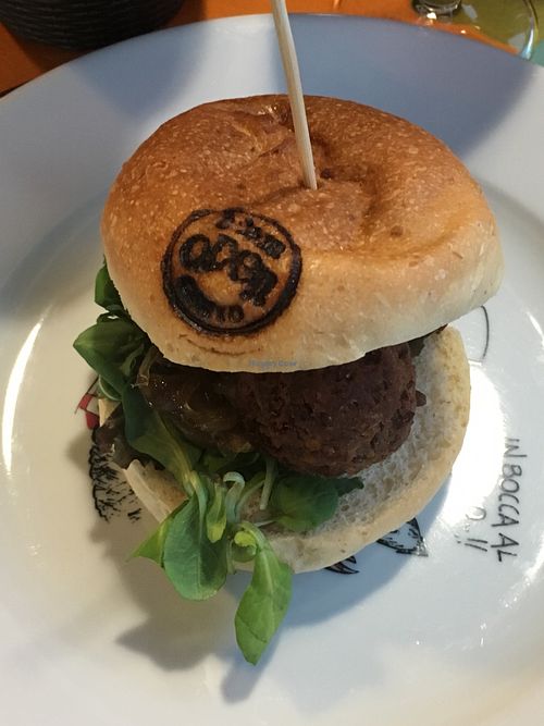 Veggie ball burger  at Open Baladin in Cuneo