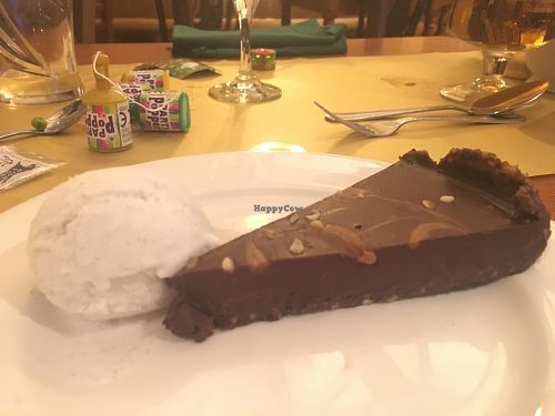 Praline chocolate tart at The Clock Tower in Cheltenham