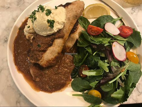 The enchilada is delicious!! at The Moth Cafe - Downtown in Edmonton