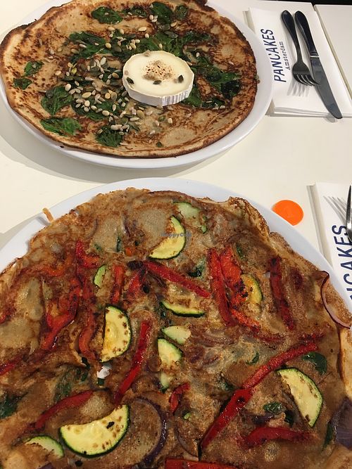 Vegan no. 15, vegetarian no. 12 at Pancakes - Prins Hendrikkade in Amsterdam