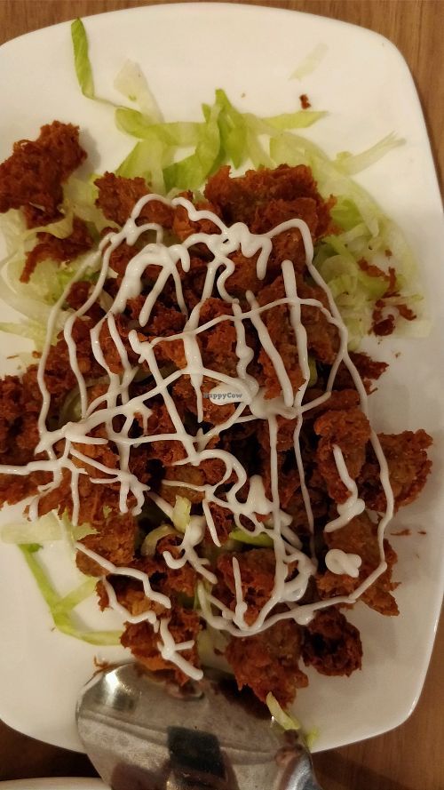 fried (mock) chicken at Maitree Cafe 慈素轩 in Central Singapore