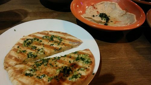 pita with garlic and parsley at Gina Cafe in Oslo
