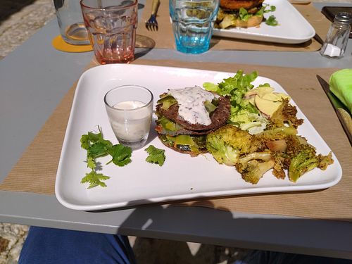 Sarrazin galettes with leek fondue at Une Cuillère Pour Maman in Bergerac