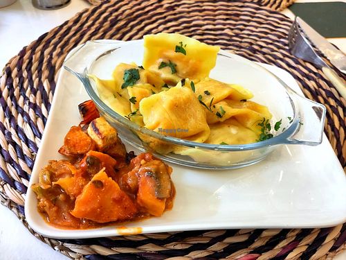 Pumpkin and lime raviolis at Une Cuillère Pour Maman in Bergerac