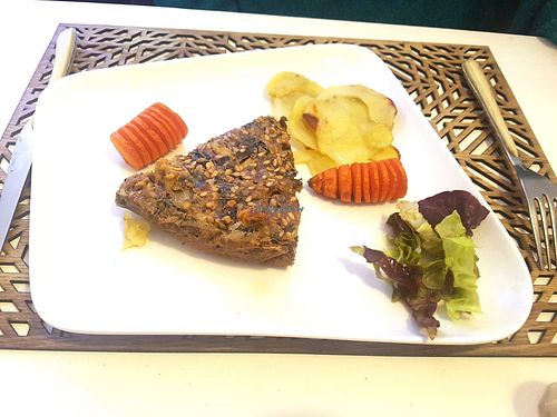 Spinach and tofu pie at Une Cuillère Pour Maman in Bergerac