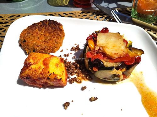 Tian and polenta at Une Cuillère Pour Maman in Bergerac