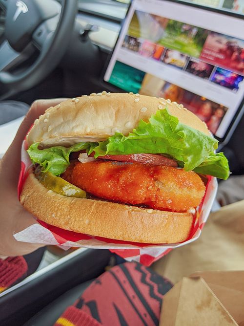 Buffalo "Chicken" & Ranch Sandwich at Santana's Vegan Grill in Colorado Springs