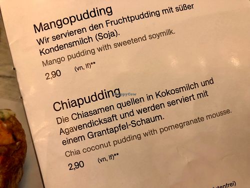 menu at Umaii Ramenbar in Leipzig