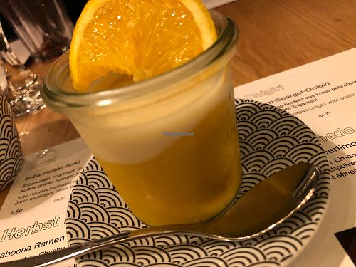 mango pudding at Umaii Ramenbar in Leipzig
