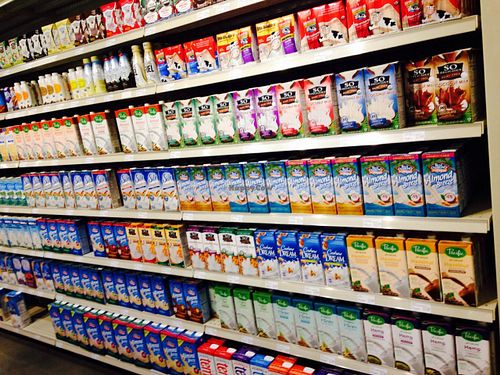 Nondairy milk at MOM's Organic Market in Washington