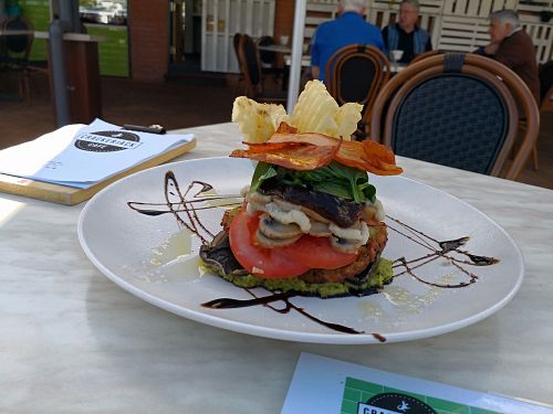 Vegan burger at Crackerjack in Cleveland