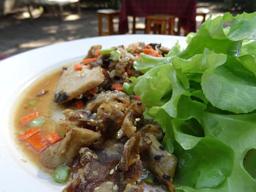 vegan fish at Waengbun Lampang in Lampang