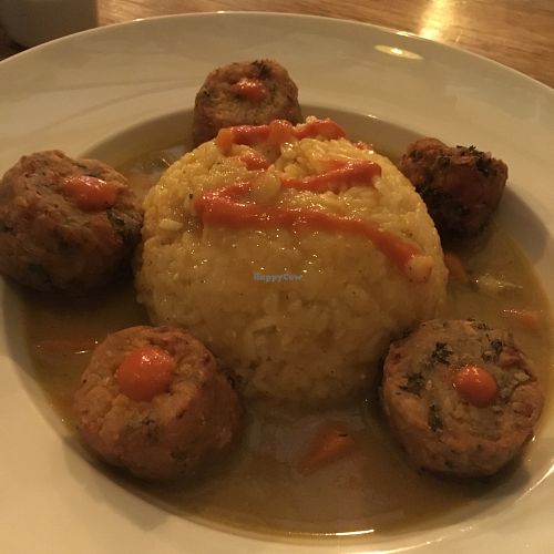 Falafel curry rice at Green-Go Garden in Siem Reap