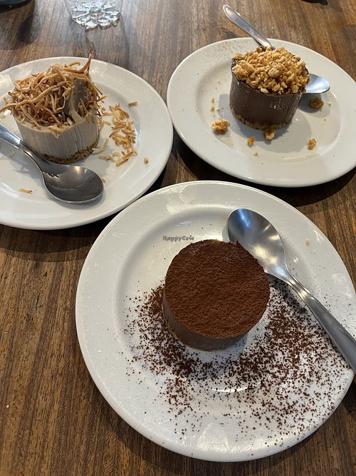 All three desserts  at Prana Vegetariano - JB in Rio De Janeiro