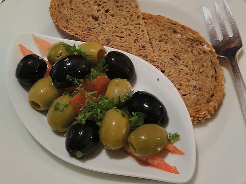 bowl with olives at Hotel Restaurant Ketterer in Triberg