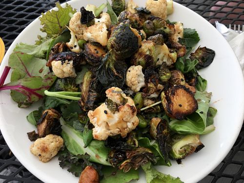 Seared Brussels sprout salad at Sea Dog Brewing Co in Bangor