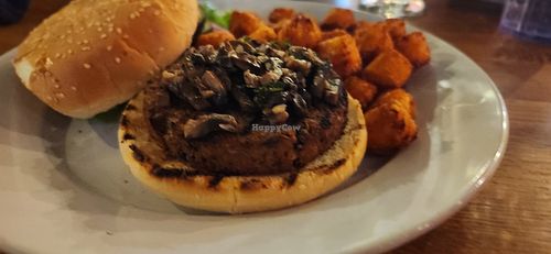 Beyond burger with the vegan sésame bun at Stateline Brewery & Restaurant in South Lake Tahoe