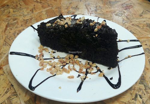 Chocolate cake at AchAlMa'le in Haifa