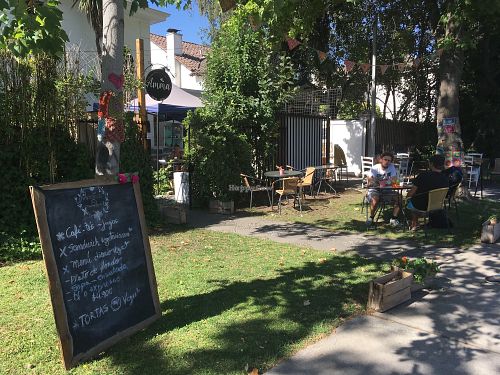 Outside at Amma in Santiago