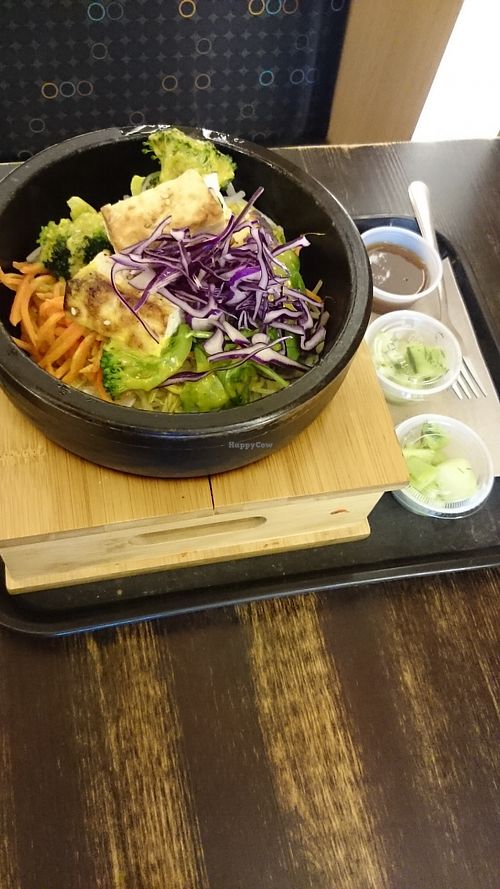 Hot extera crispy vegan Bibimbop bowl  at Giwa in Philadelphia