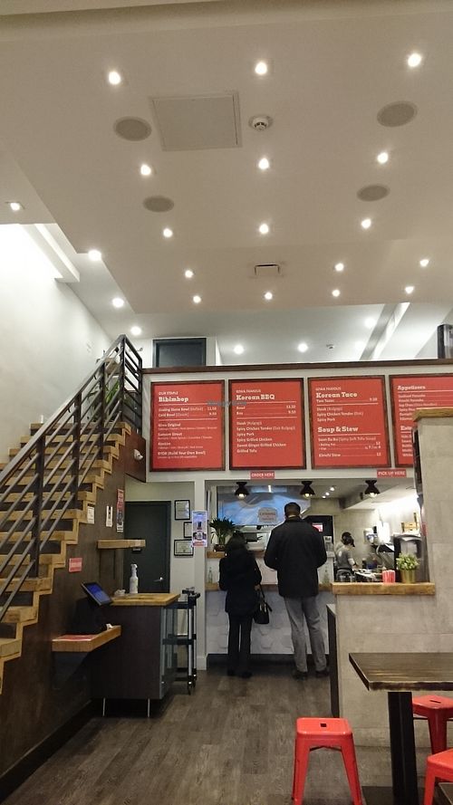 Ordering terminals & the cashier / open kitchen  at Giwa in Philadelphia