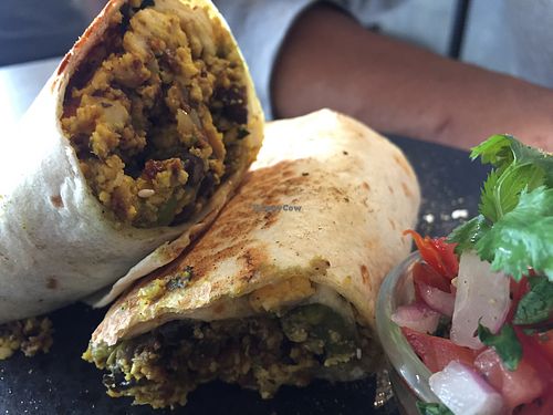 Scrambled tofu wrap at Sycamore Meadows in Reservoir