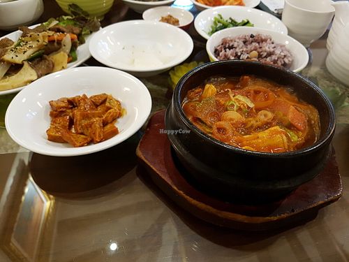 Korean stew with soy protein at Oh Se Gae Hyang - 오세계향 in Seoul