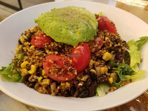 Avo quinoa salad made vegan at Mendocino Farms in Santa Monica