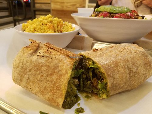 Falafel wrap and couscous salad at Mendocino Farms in Santa Monica