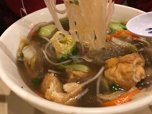 House Special Pho (number V14 on the menu). The default  is rice noodles, but we ordered it with clear noodles to switch it up, which is chewier. at Bun Dong Ba in Haltom City