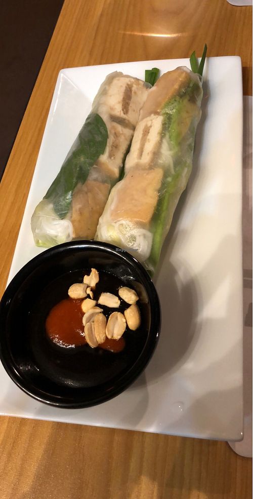 Tofu spring rolls with avocado added at Peak of Asia in Breckenridge