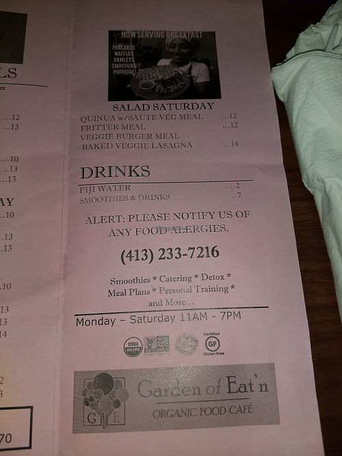 Menu page3 at Garden of Eat'n in Springfield