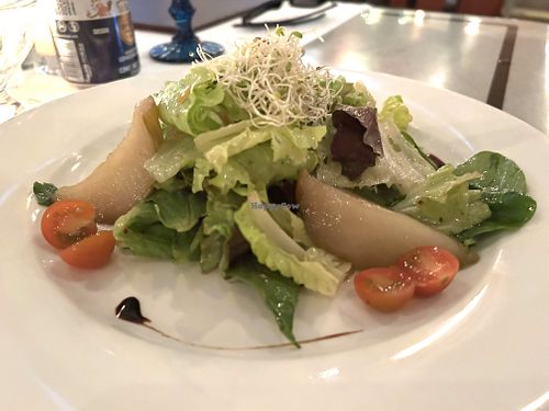 Roasted pear saladd  at River Cafe in Puerto Vallarta