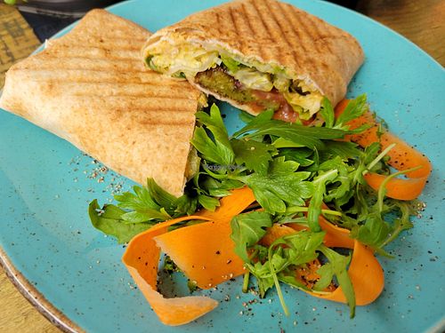 Falafel panini at Seeds for the Soul in Edinburgh