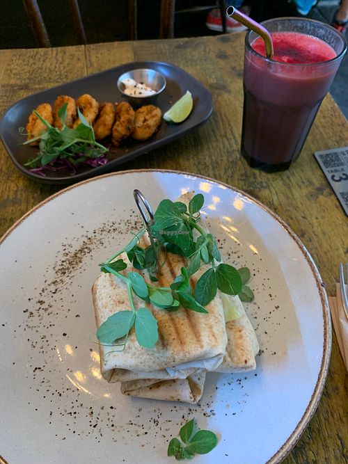 This isn't chicken wrap and salt and chilli kalamari rings at Seeds for the Soul in Edinburgh