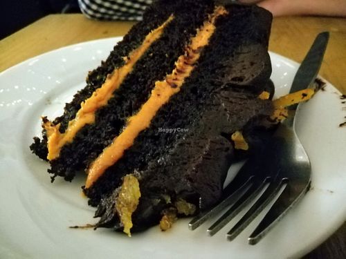 Chocolate and orange cake at Seeds for the Soul in Edinburgh