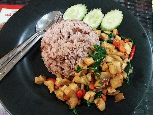 Dish with mushrooms and tofu (spicy) at T&I Tien Sin in Pattaya