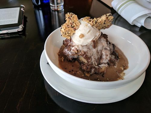 chocolate bread pudding at Moxie in Colorado Springs