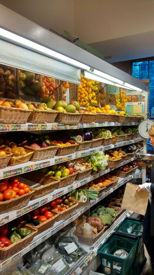 Lovely fresh produce  at Real Foods in Edinburgh