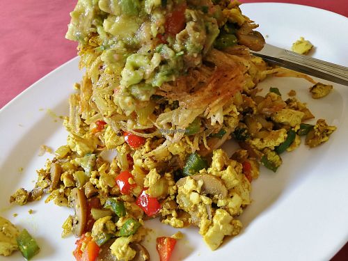 Stray Cat Special w/ Tofu Scramble at Stray Cats Guesthouse in Sihanoukville